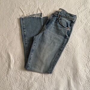 MOTHER Superior The insider Crop Step Fray I Confess Blue Size 26